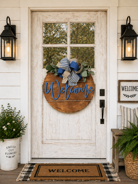 Door Hanger - Welcome (Blue)