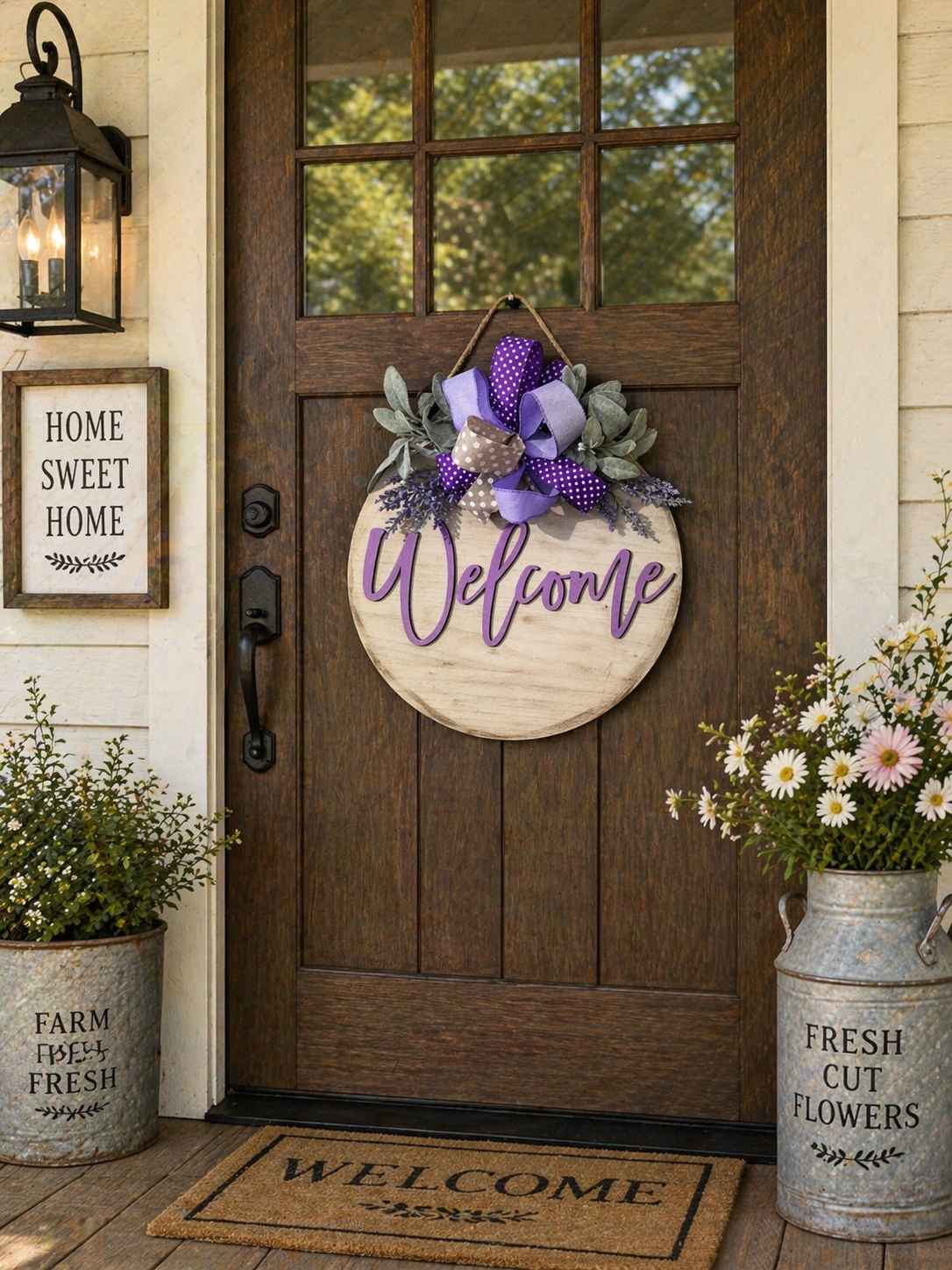 Door Hanger - Welcome (Purple)