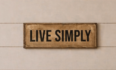 Wood Sign - LIVE SIMPLY